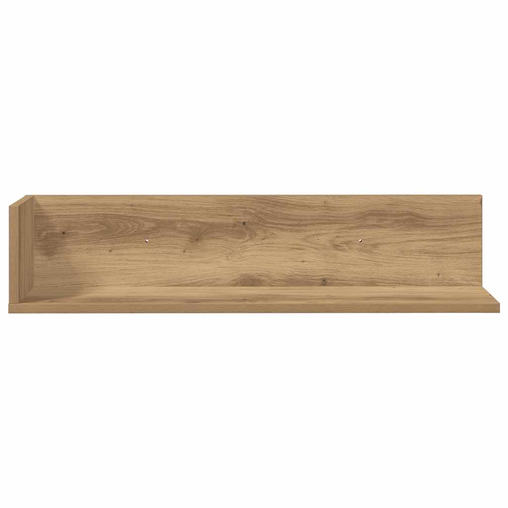 Wandschappen 2 st 75x16,5x16,5 bewerkt hout artisanaal eiken is nu te koop bij PeponiXL, paradijselijk wonen!