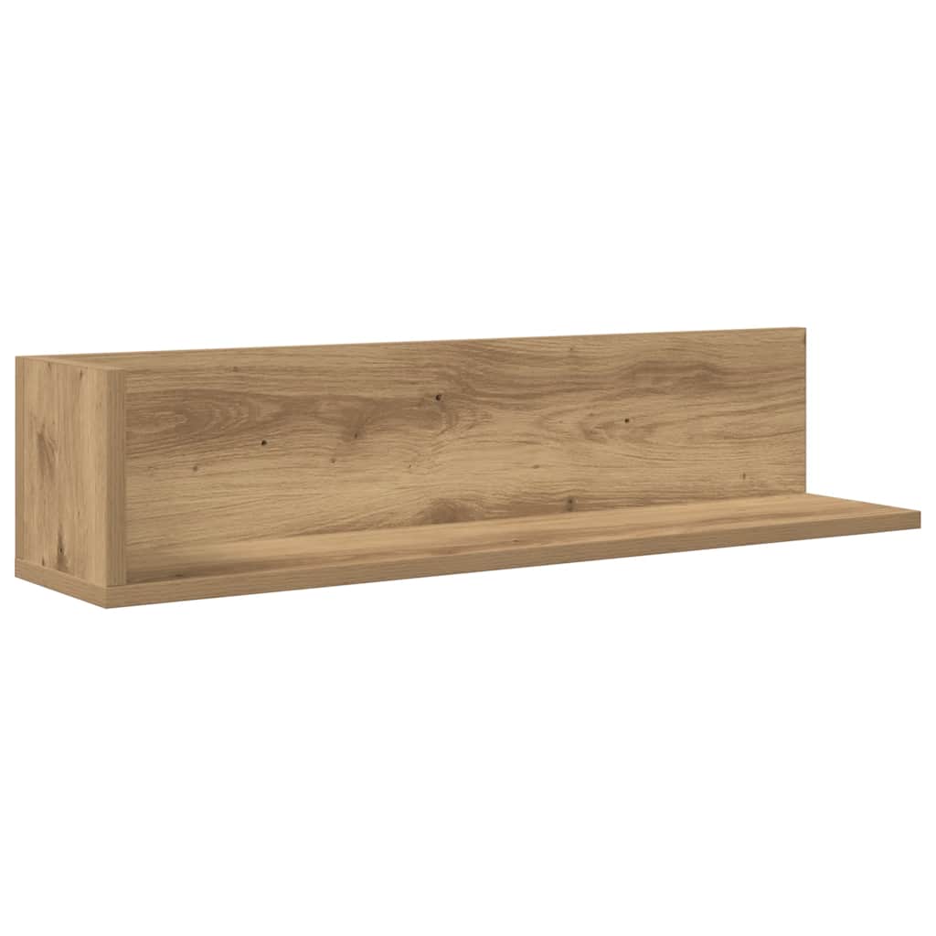 Wandschappen 2 st 75x16,5x16,5 bewerkt hout artisanaal eiken is nu te koop bij PeponiXL, paradijselijk wonen!