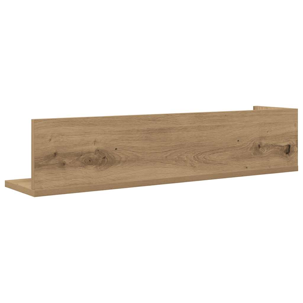 Wandschappen 2 st 75x16,5x16,5 bewerkt hout artisanaal eiken is nu te koop bij PeponiXL, paradijselijk wonen!