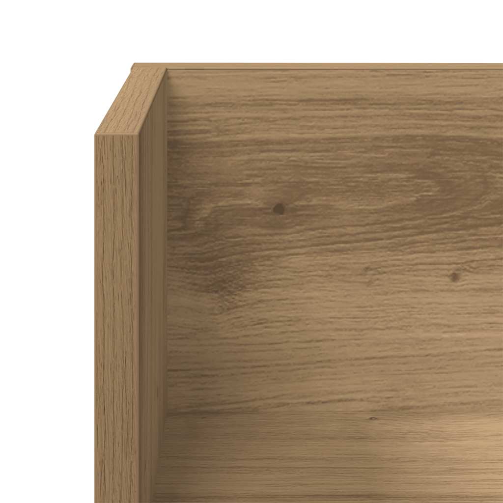 Wandschappen 2 st 75x16,5x16,5 bewerkt hout artisanaal eiken is nu te koop bij PeponiXL, paradijselijk wonen!
