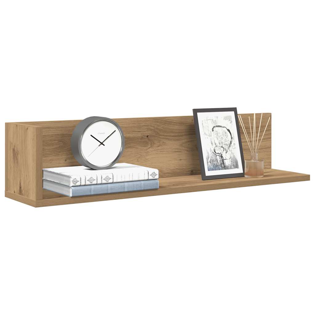 Wandschappen 2 st 75x16,5x16,5 bewerkt hout artisanaal eiken is nu te koop bij PeponiXL, paradijselijk wonen!