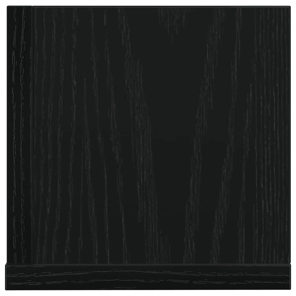 Wandschappen 2 st 100x16,5x16,5 cm bewerkt hout zwart is nu te koop bij PeponiXL, paradijselijk wonen!