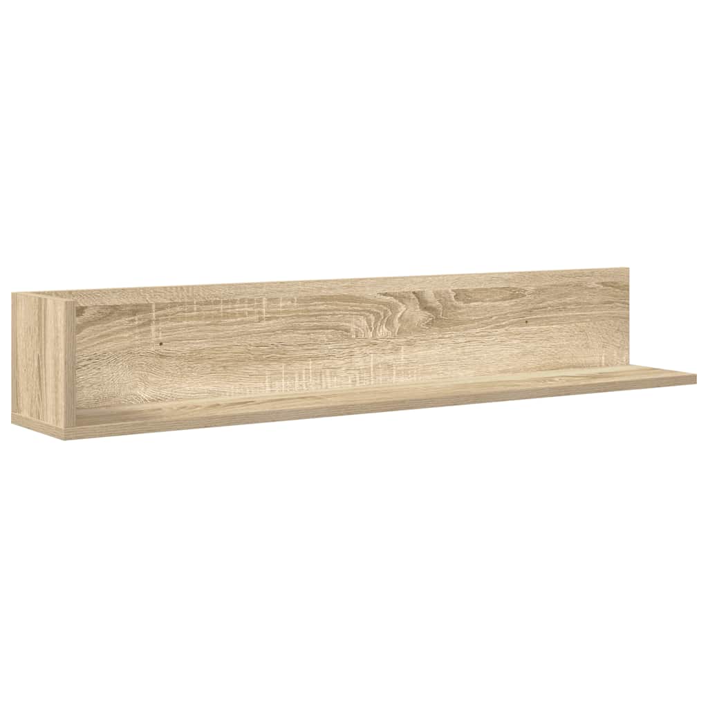 Wandschappen 2 st 100x16,5x16,5 cm bewerkt hout sonoma eiken is nu te koop bij PeponiXL, paradijselijk wonen!