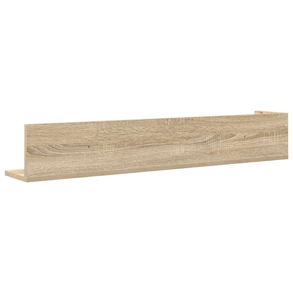 Wandschappen 2 st 100x16,5x16,5 cm bewerkt hout sonoma eiken is nu te koop bij PeponiXL, paradijselijk wonen!