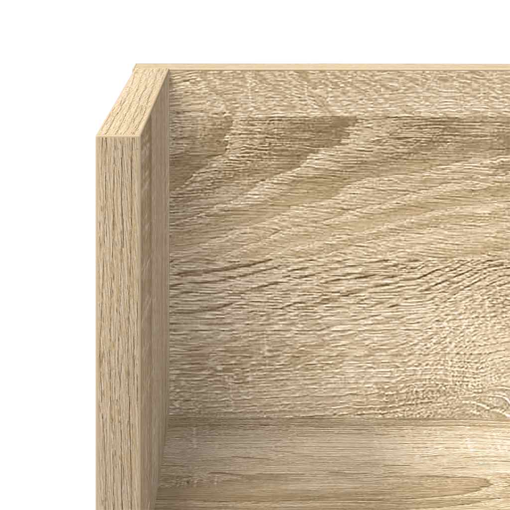 Wandschappen 2 st 100x16,5x16,5 cm bewerkt hout sonoma eiken is nu te koop bij PeponiXL, paradijselijk wonen!