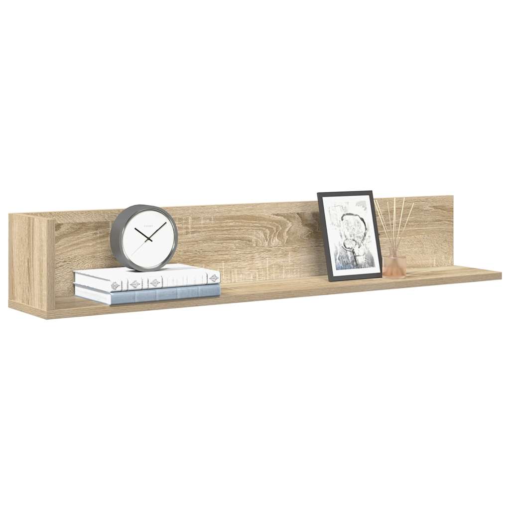 Wandschappen 2 st 100x16,5x16,5 cm bewerkt hout sonoma eiken is nu te koop bij PeponiXL, paradijselijk wonen!