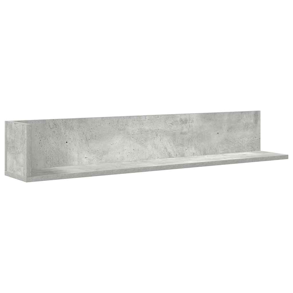 Wandschappen 2 st 100x16,5x16,5 cm spaanplaat betongrijs is nu te koop bij PeponiXL, paradijselijk wonen!