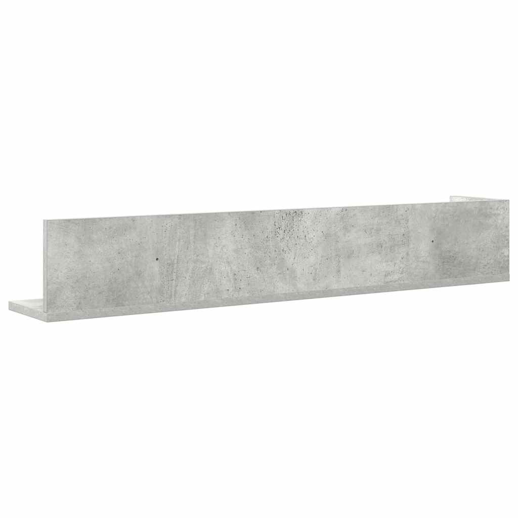 Wandschappen 2 st 100x16,5x16,5 cm spaanplaat betongrijs is nu te koop bij PeponiXL, paradijselijk wonen!