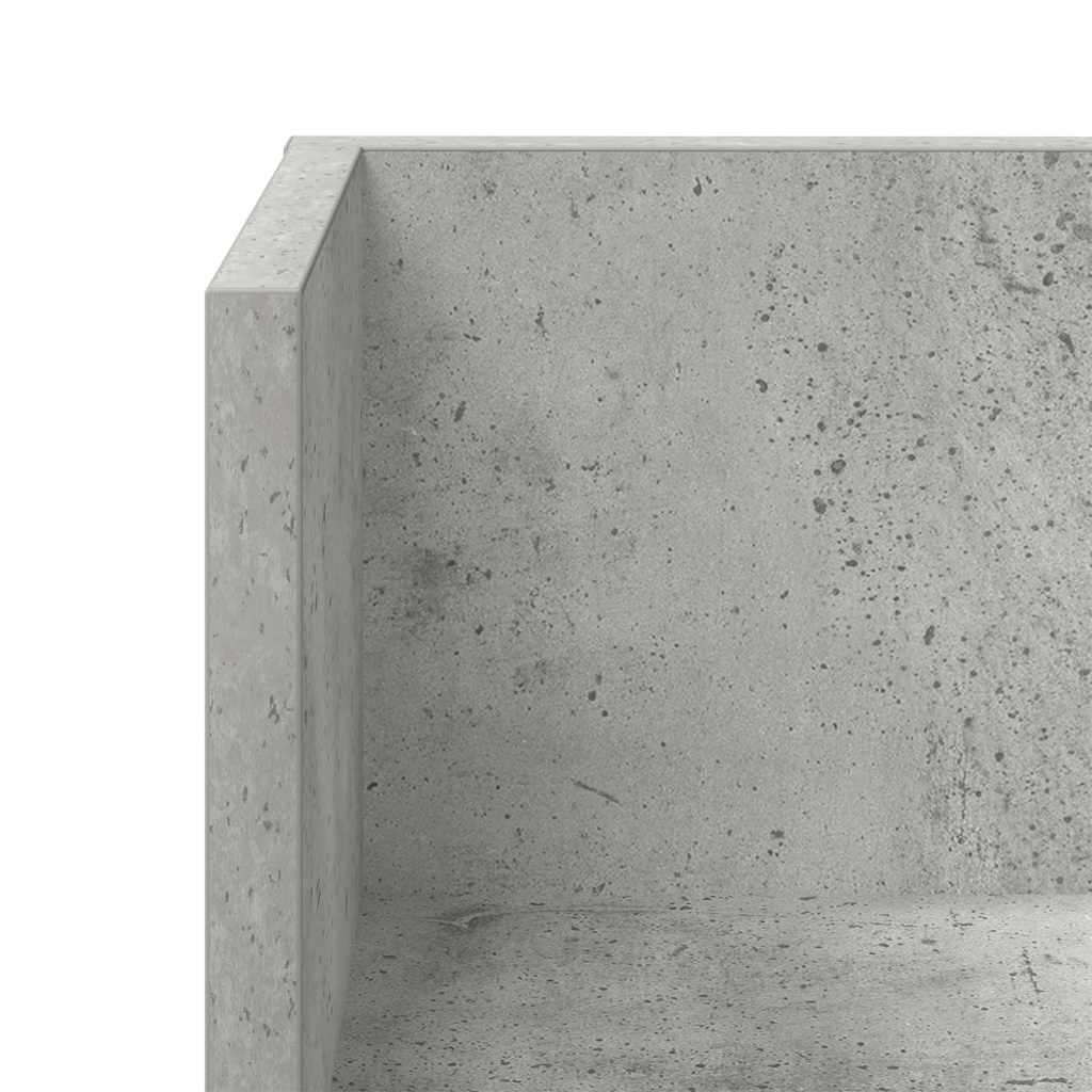 Wandschappen 2 st 100x16,5x16,5 cm spaanplaat betongrijs is nu te koop bij PeponiXL, paradijselijk wonen!