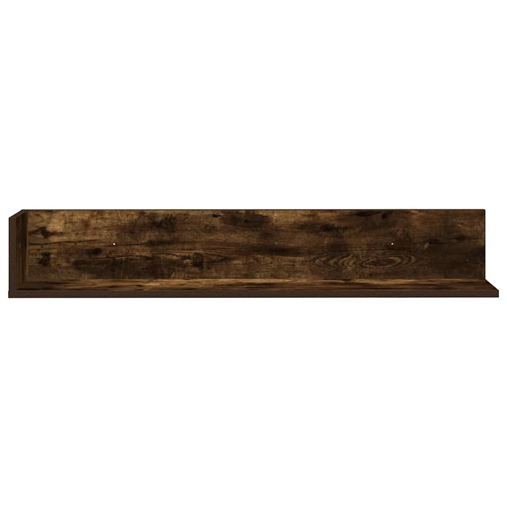 Wandschappen 2 st 100x16,5x16,5 cm bewerkt hout gerookt eiken is nu te koop bij PeponiXL, paradijselijk wonen!