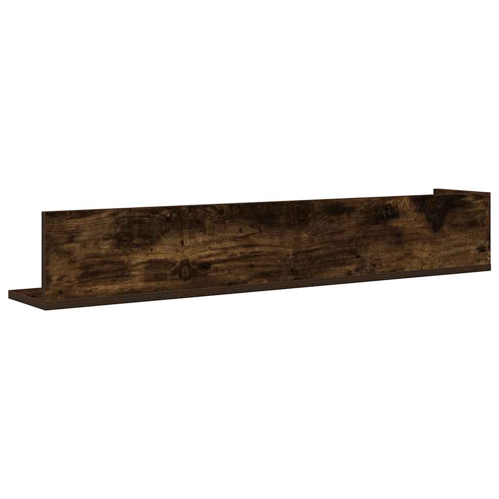 Wandschappen 2 st 100x16,5x16,5 cm bewerkt hout gerookt eiken is nu te koop bij PeponiXL, paradijselijk wonen!