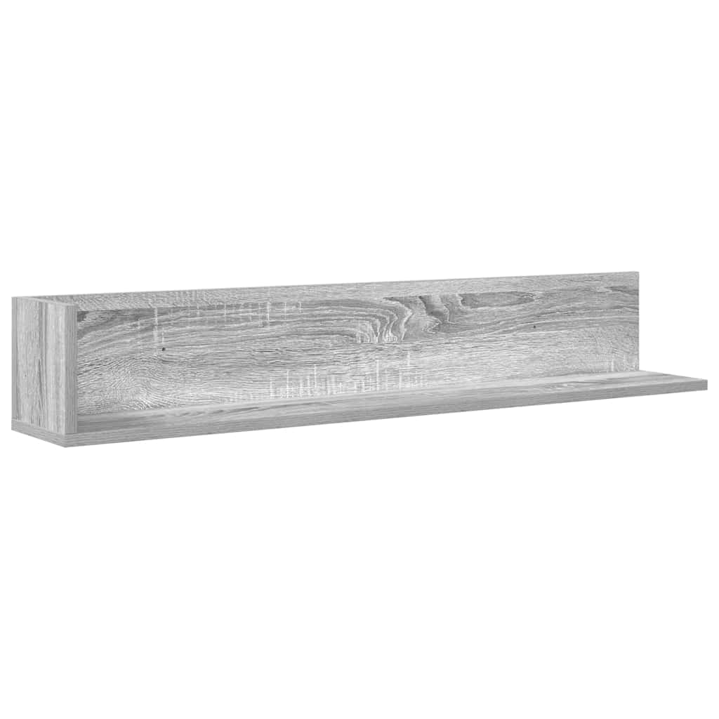 Wandschappen 2 st 100x16,5x16,5 cm bewerkt hout grijs sonoma is nu te koop bij PeponiXL, paradijselijk wonen!