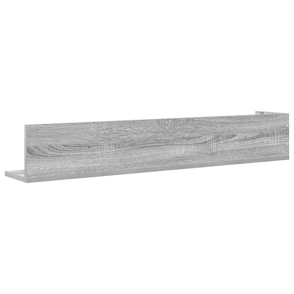 Wandschappen 2 st 100x16,5x16,5 cm bewerkt hout grijs sonoma is nu te koop bij PeponiXL, paradijselijk wonen!