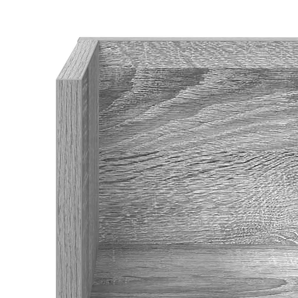 Wandschappen 2 st 100x16,5x16,5 cm bewerkt hout grijs sonoma is nu te koop bij PeponiXL, paradijselijk wonen!