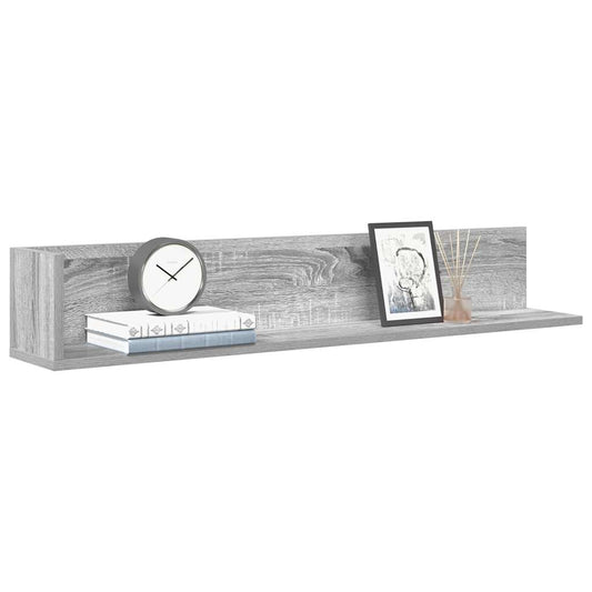 Wandschappen 2 st 100x16,5x16,5 cm bewerkt hout grijs sonoma is nu te koop bij PeponiXL, paradijselijk wonen!