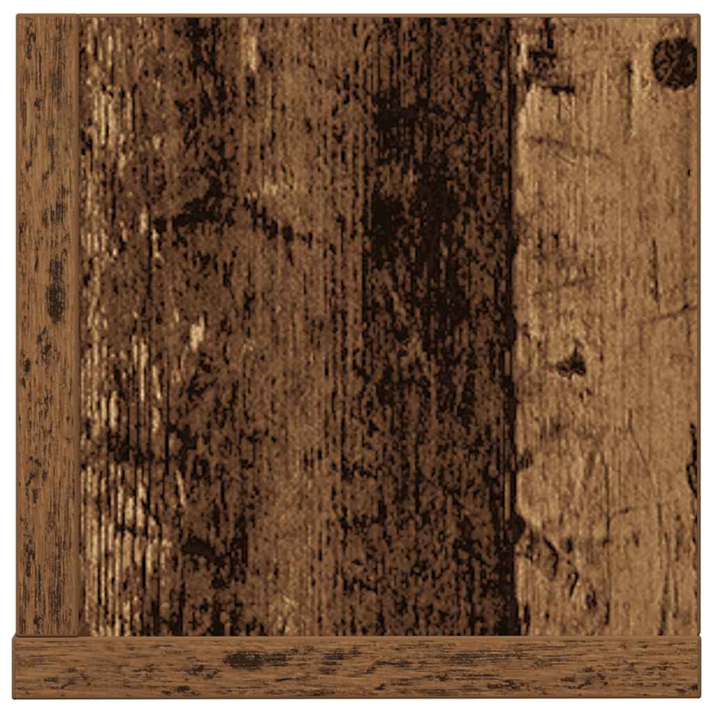 Wandschappen 2 st 100x16,5x16,5 cm bewerkt hout oud houtkleurig is nu te koop bij PeponiXL, paradijselijk wonen!