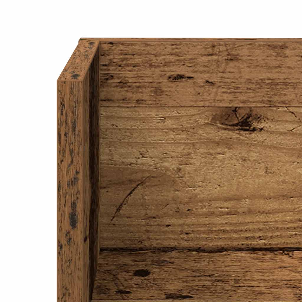 Wandschappen 2 st 100x16,5x16,5 cm bewerkt hout oud houtkleurig is nu te koop bij PeponiXL, paradijselijk wonen!