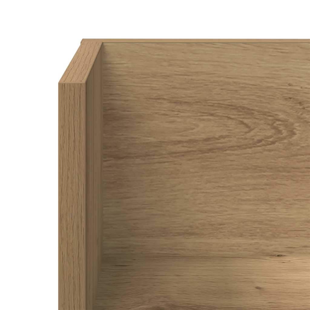 Wandschappen 2 st 100x16,5x16,5cm bewerkt hout artisanaal eiken is nu te koop bij PeponiXL, paradijselijk wonen!