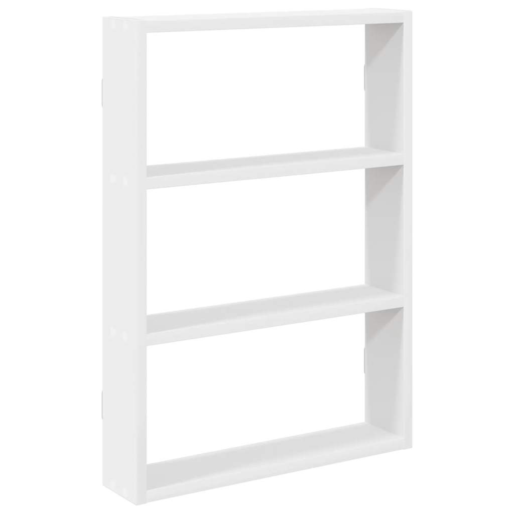 Wandschap 43x9x60 cm bewerkt hout wit is nu te koop bij PeponiXL, paradijselijk wonen!