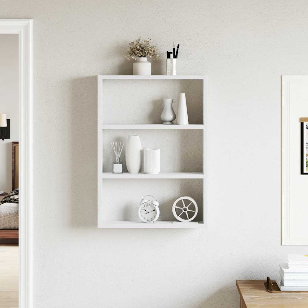 Wandschap 43x9x60 cm bewerkt hout wit is nu te koop bij PeponiXL, paradijselijk wonen!