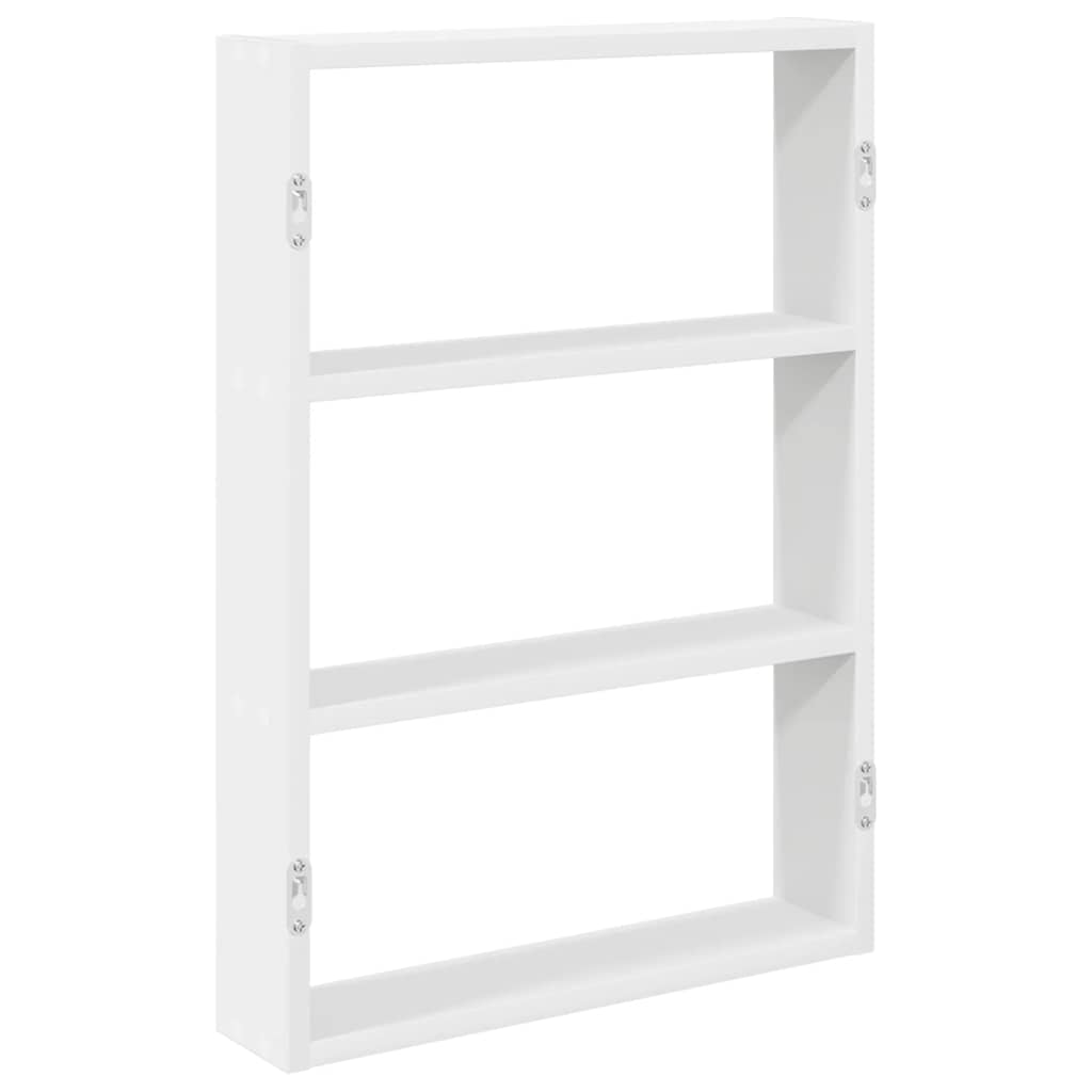 Wandschap 43x9x60 cm bewerkt hout wit is nu te koop bij PeponiXL, paradijselijk wonen!