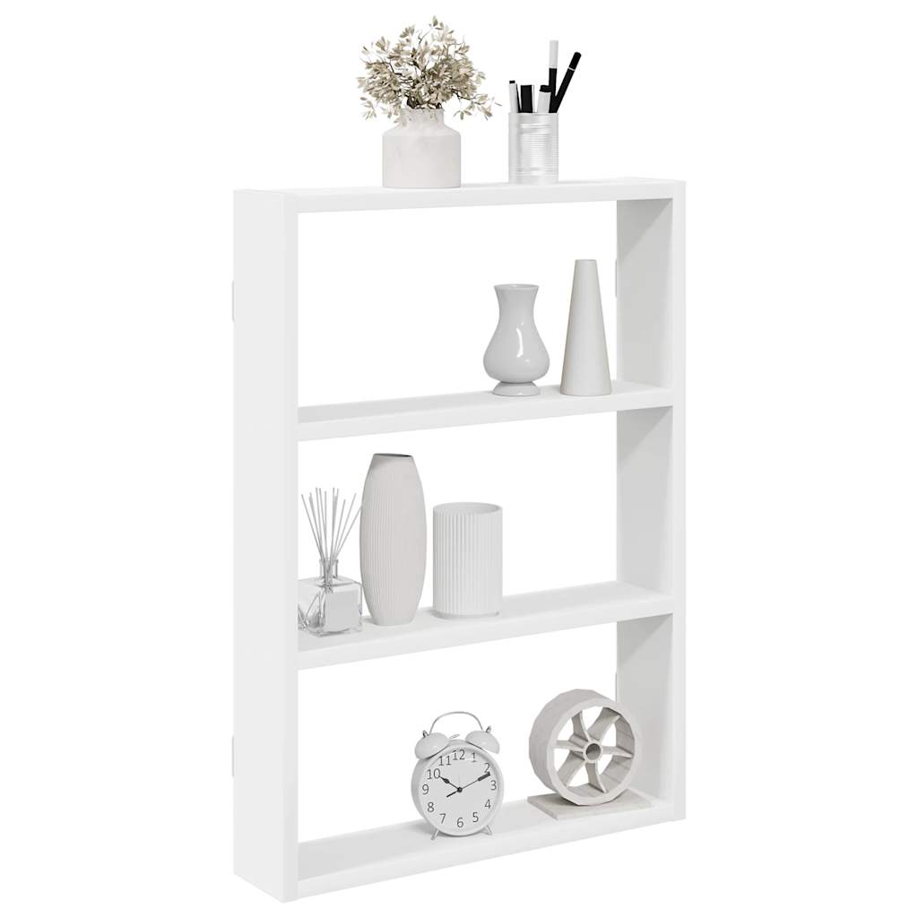 Wandschap 43x9x60 cm bewerkt hout wit is nu te koop bij PeponiXL, paradijselijk wonen!
