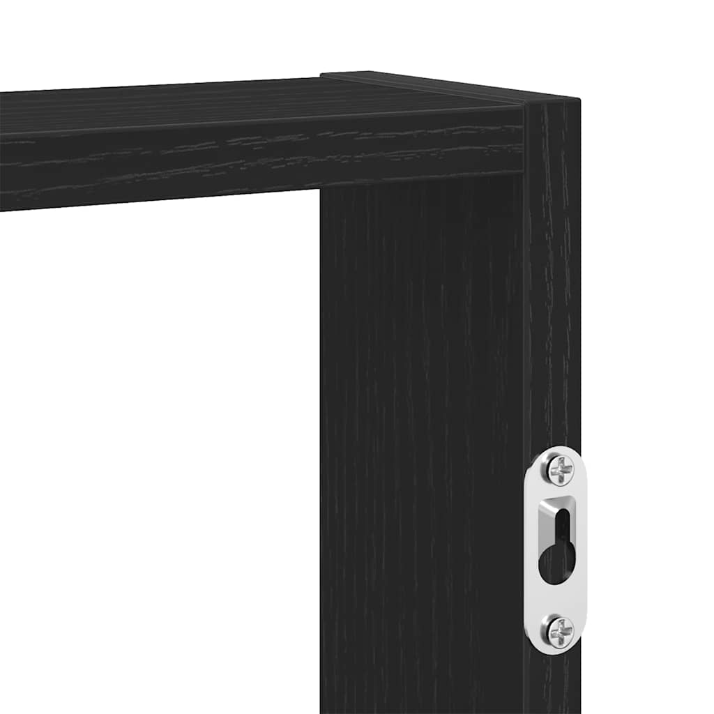 Wandschap 43x9x60 cm bewerkt hout zwart is nu te koop bij PeponiXL, paradijselijk wonen!