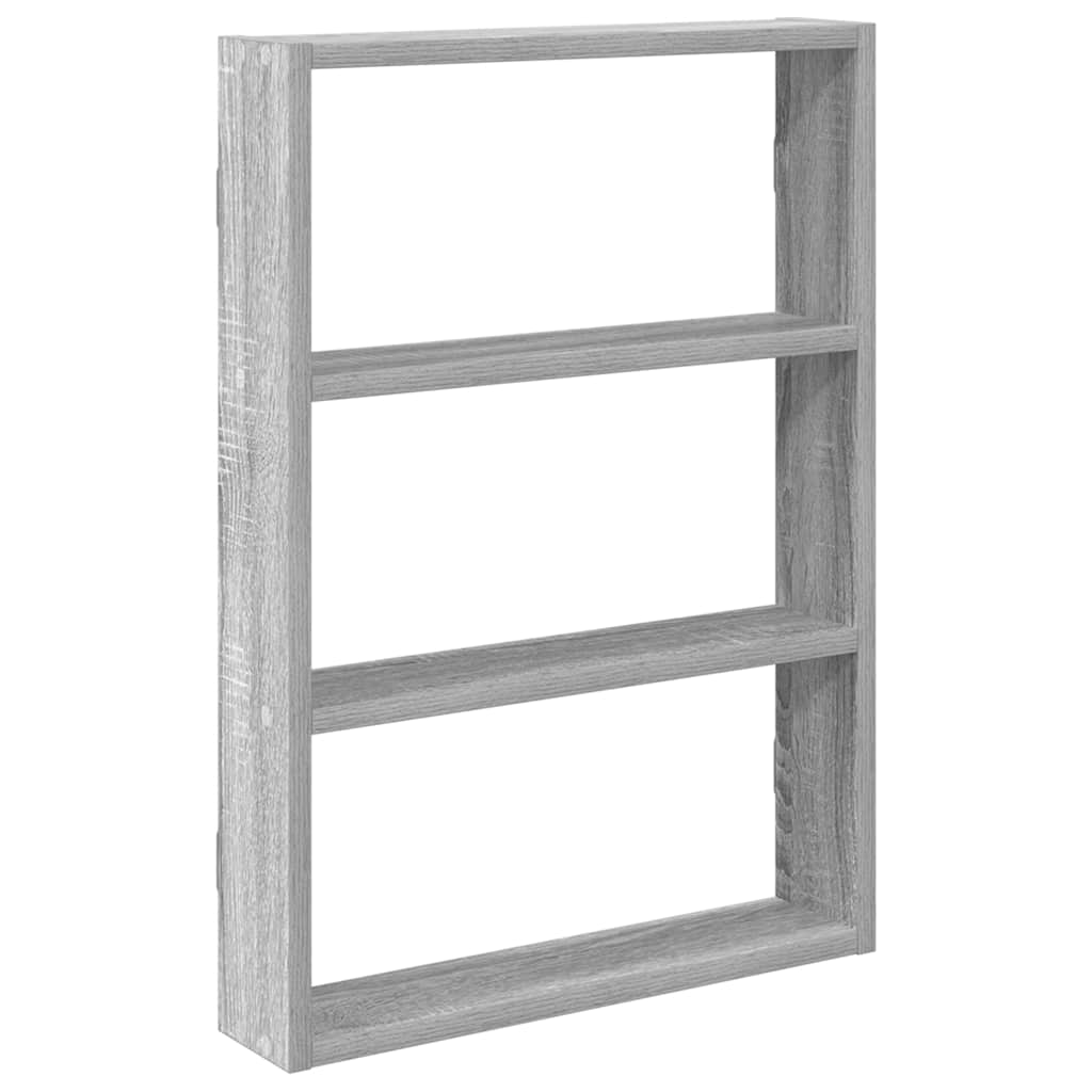 Wandschap 43x9x60 cm bewerkt hout grijs sonoma eikenkleurig is nu te koop bij PeponiXL, paradijselijk wonen!