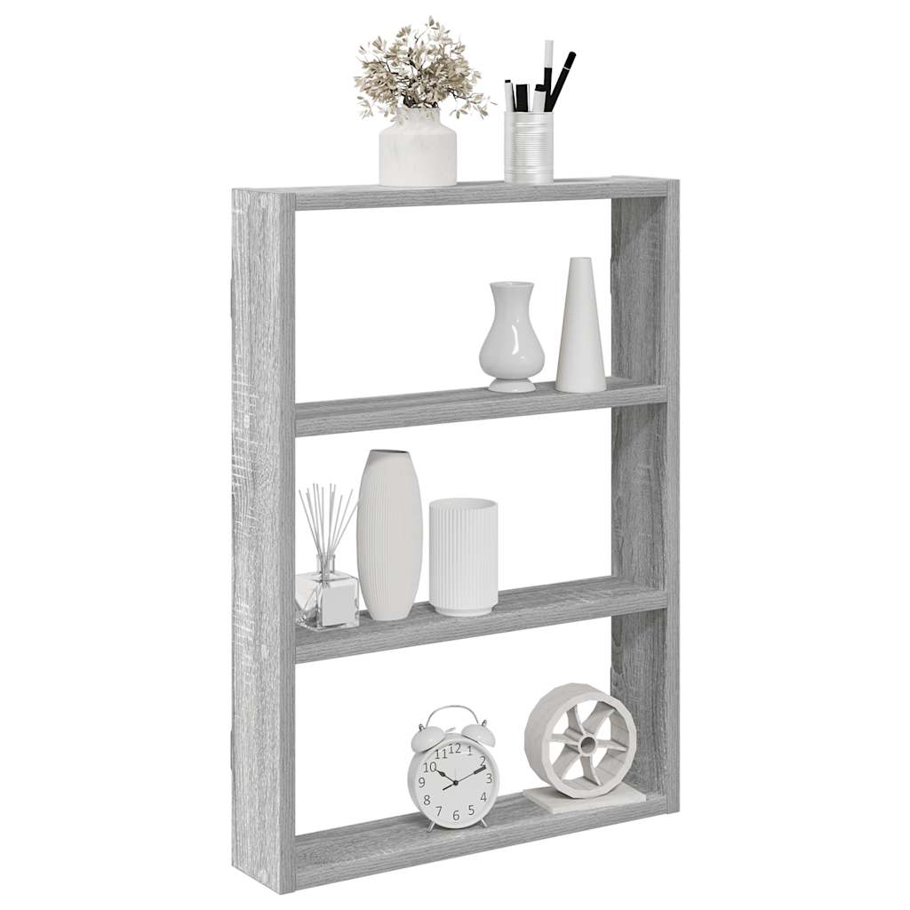 Wandschap 43x9x60 cm bewerkt hout grijs sonoma eikenkleurig is nu te koop bij PeponiXL, paradijselijk wonen!