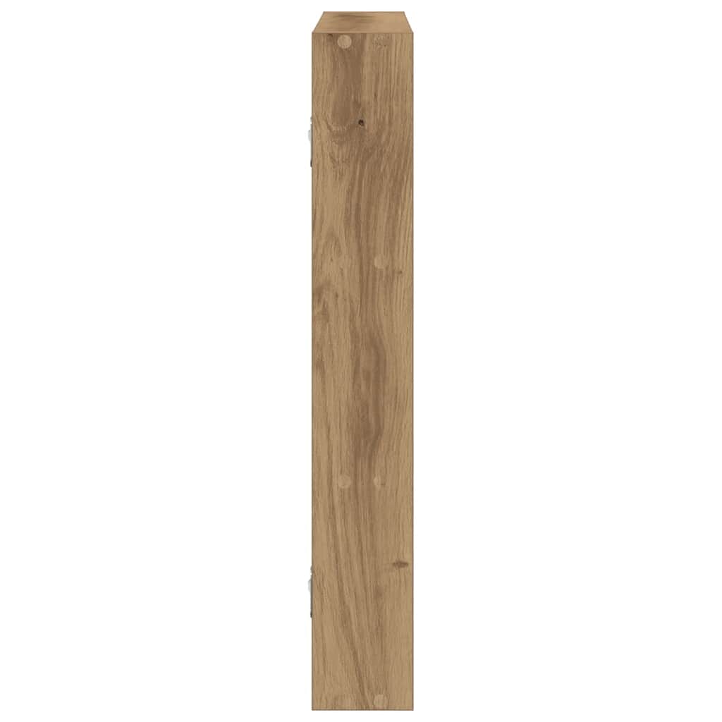 Wandschap 43x9x60 cm bewerkt hout artisanaal eikenkleurig is nu te koop bij PeponiXL, paradijselijk wonen!