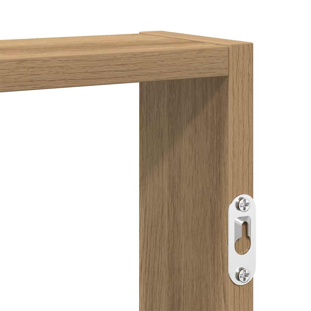 Wandschap 43x9x60 cm bewerkt hout artisanaal eikenkleurig is nu te koop bij PeponiXL, paradijselijk wonen!