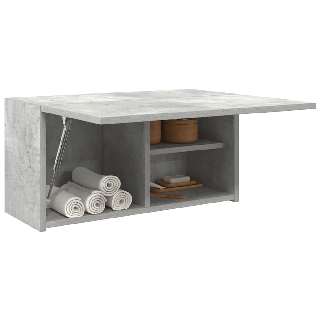 Badkamerwandkast 60x25x30 cm bewerkt hout betongrijs is nu te koop bij PeponiXL, paradijselijk wonen!