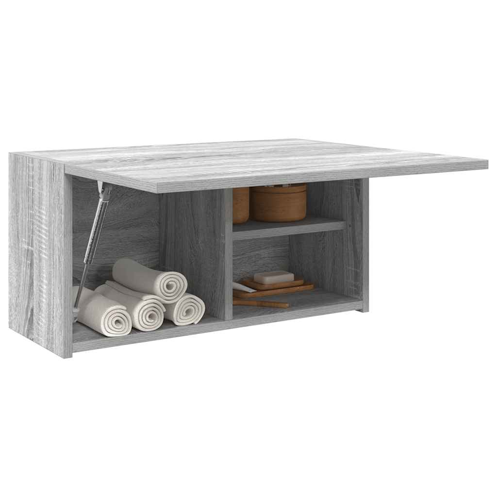Badkamerwandkast 60x25x30 cm bewerkt hout grijs sonoma eiken is nu te koop bij PeponiXL, paradijselijk wonen!