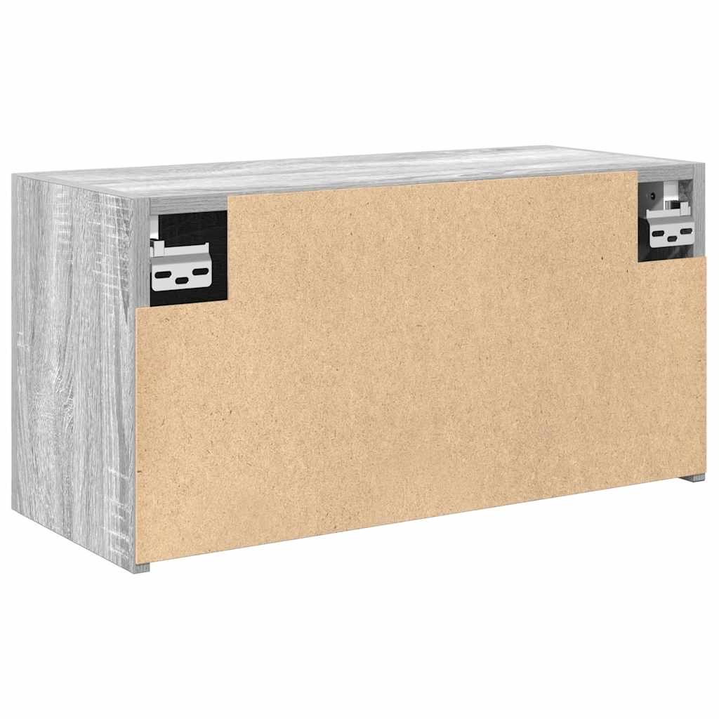 Badkamerwandkast 60x25x30 cm bewerkt hout grijs sonoma eiken is nu te koop bij PeponiXL, paradijselijk wonen!