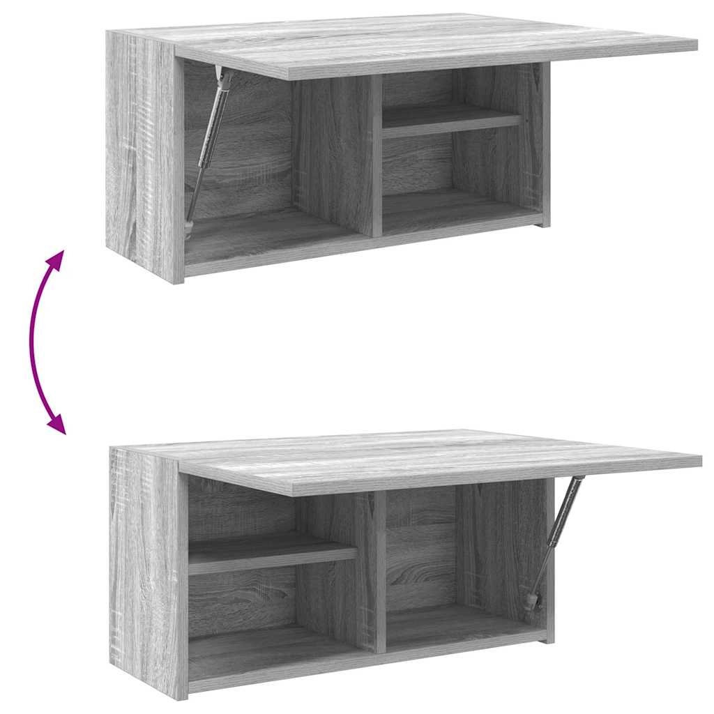 Badkamerwandkast 60x25x30 cm bewerkt hout grijs sonoma eiken is nu te koop bij PeponiXL, paradijselijk wonen!