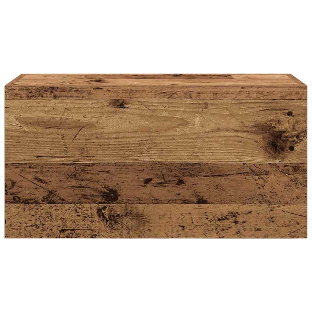 Badkamerwandkast 60x25x30 cm bewerkt hout oud houtkleurig is nu te koop bij PeponiXL, paradijselijk wonen!