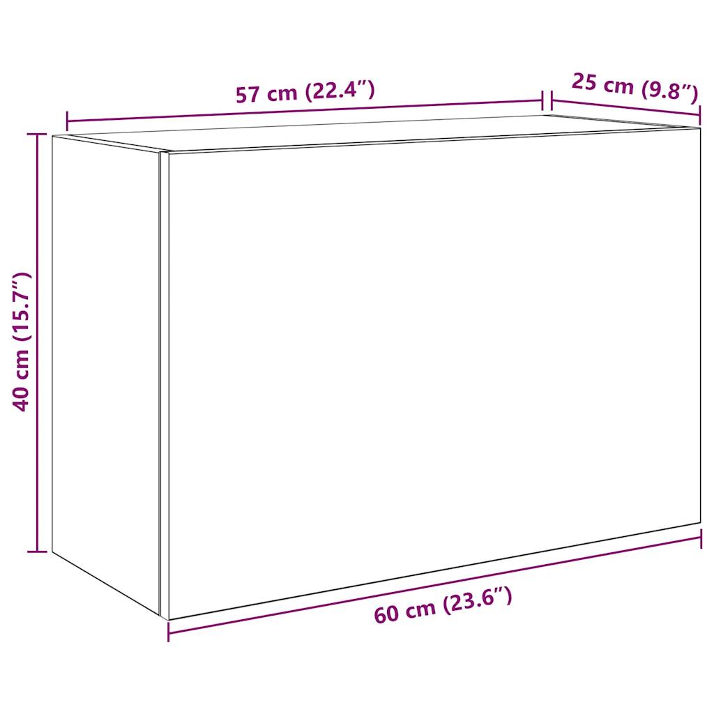 Badkamerwandkast 60x25x40 cm bewerkt hout wit is nu te koop bij PeponiXL, paradijselijk wonen!