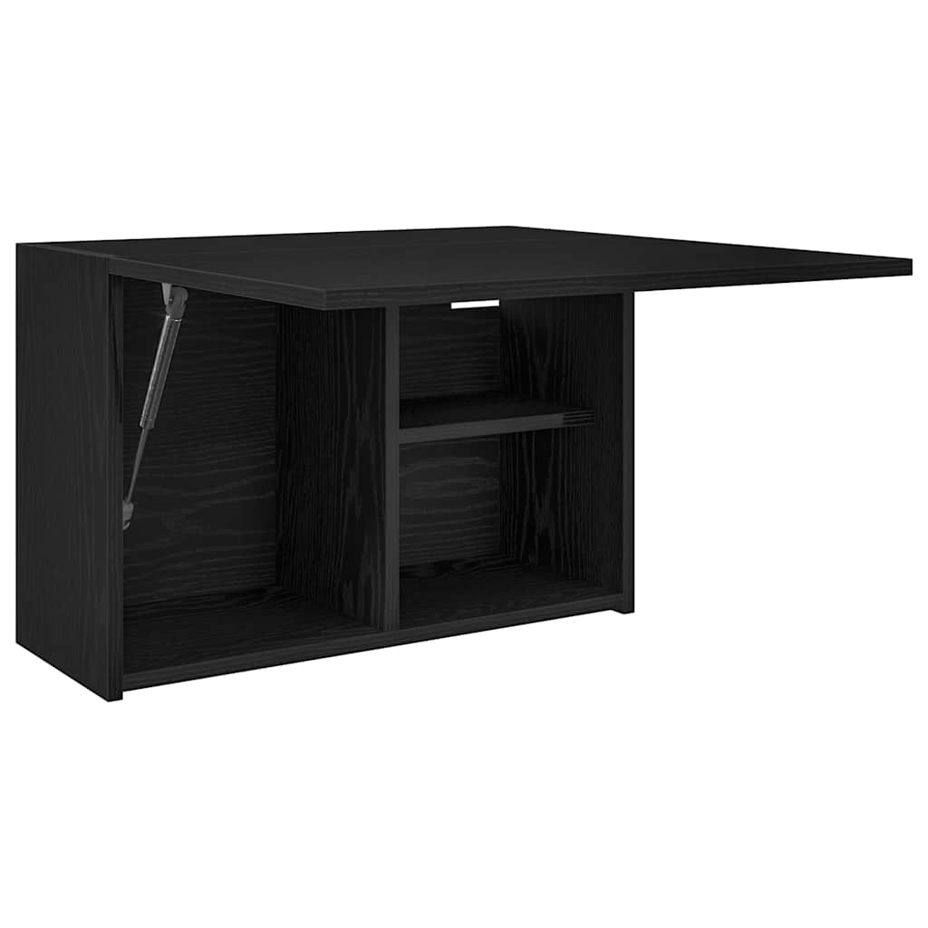 Badkamerwandkast 60x25x40 cm bewerkt hout zwart is nu te koop bij PeponiXL, paradijselijk wonen!
