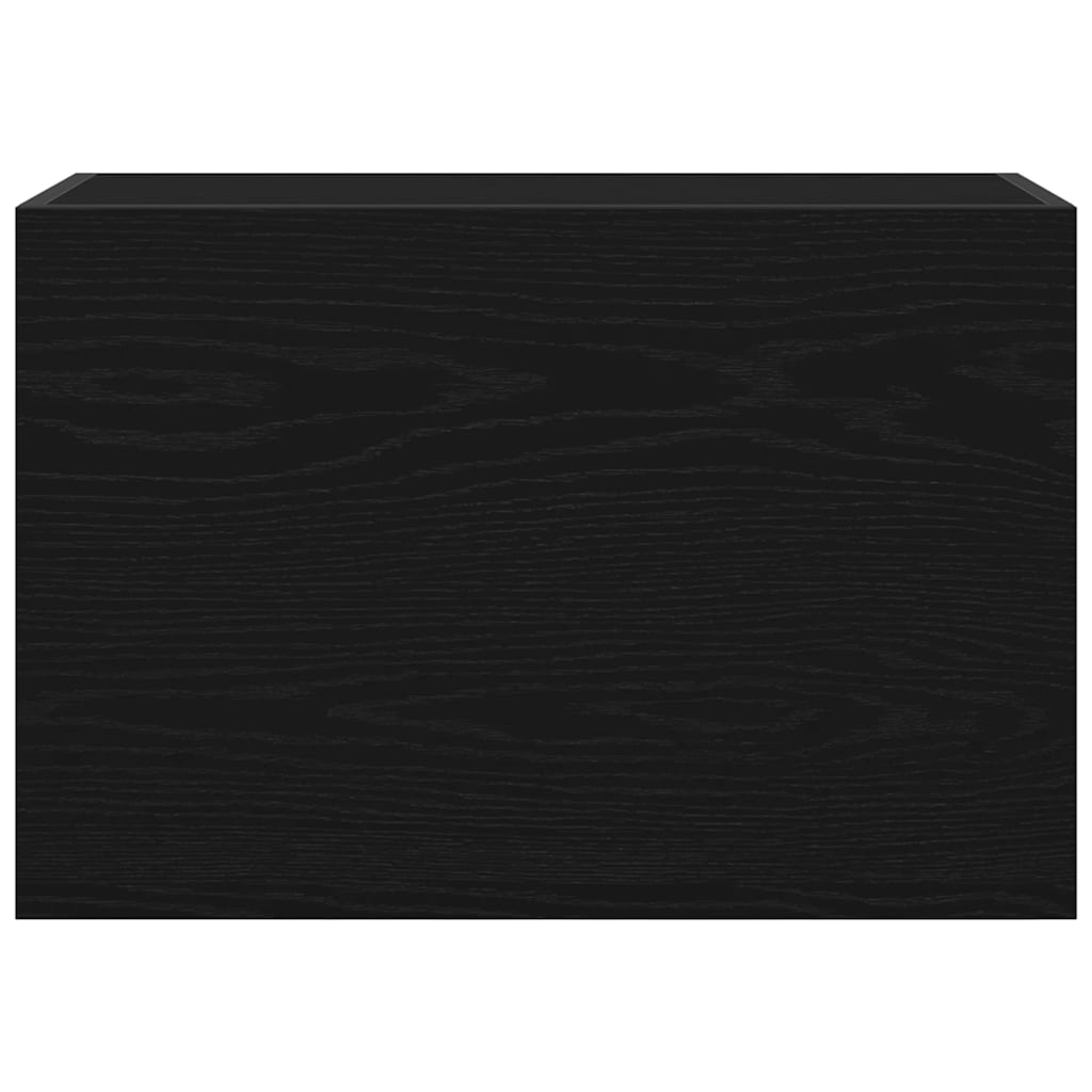 Badkamerwandkast 60x25x40 cm bewerkt hout zwart is nu te koop bij PeponiXL, paradijselijk wonen!