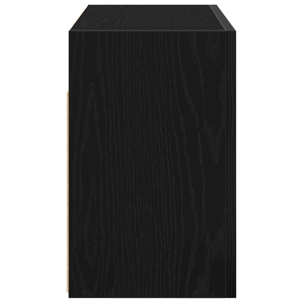 Badkamerwandkast 60x25x40 cm bewerkt hout zwart is nu te koop bij PeponiXL, paradijselijk wonen!