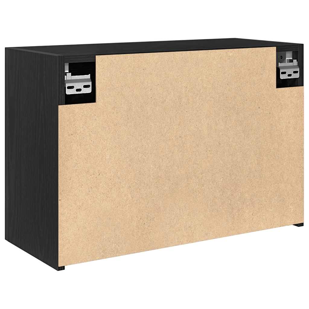 Badkamerwandkast 60x25x40 cm bewerkt hout zwart is nu te koop bij PeponiXL, paradijselijk wonen!