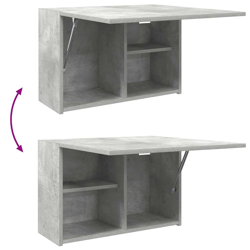 Badkamerwandkast 60x25x40 cm bewerkt hout betongrijs is nu te koop bij PeponiXL, paradijselijk wonen!