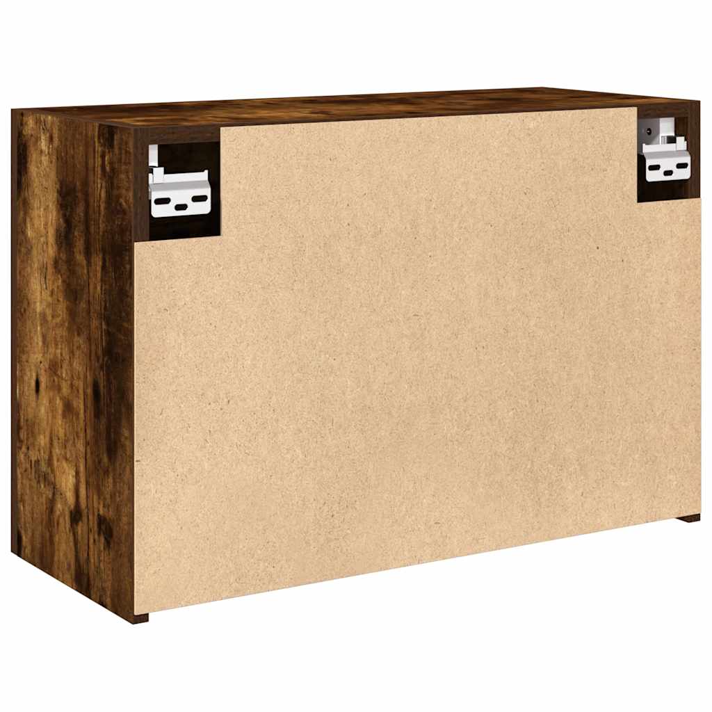 Badkamerwandkast 60x25x40 cm bewerkt hout gerookt eikenkleurig is nu te koop bij PeponiXL, paradijselijk wonen!