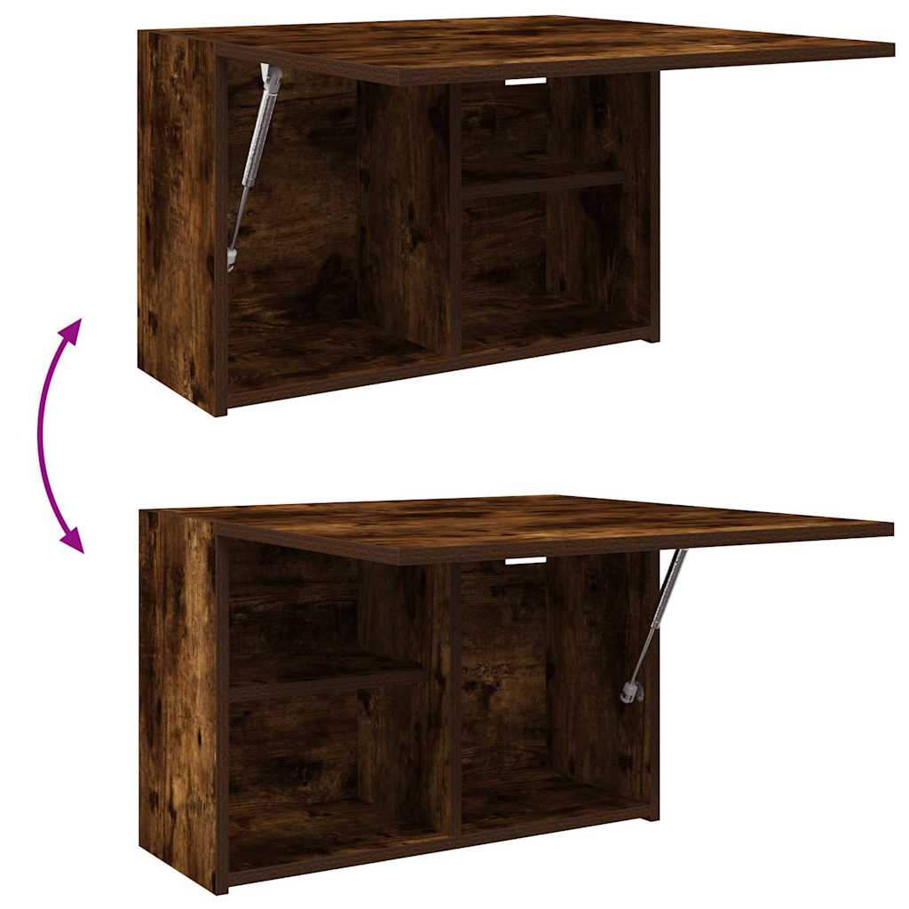 Badkamerwandkast 60x25x40 cm bewerkt hout gerookt eikenkleurig is nu te koop bij PeponiXL, paradijselijk wonen!