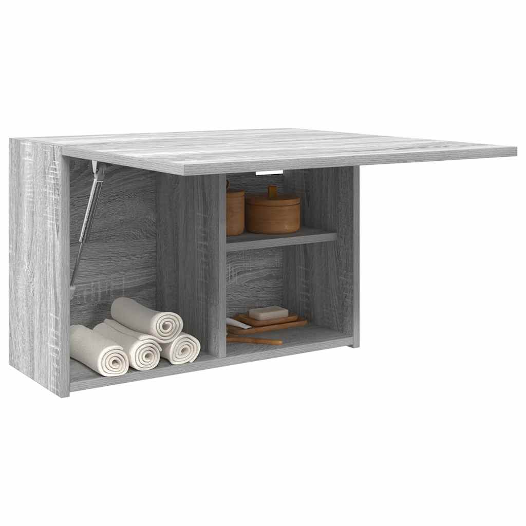 Badkamerwandkast 60x25x40 cm bewerkt hout grijs sonoma eiken is nu te koop bij PeponiXL, paradijselijk wonen!