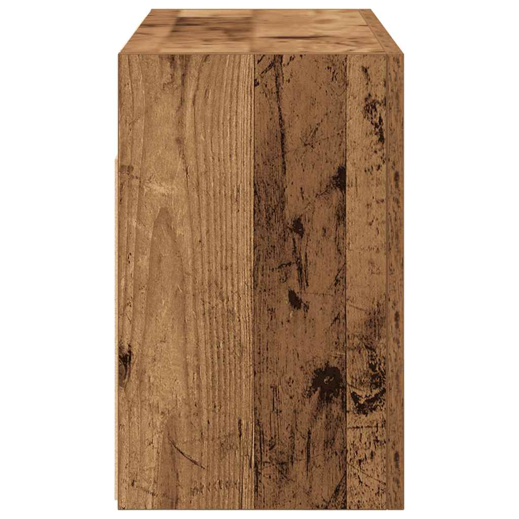 Badkamerwandkast 60x25x40 cm bewerkt hout oud houtkleurig is nu te koop bij PeponiXL, paradijselijk wonen!