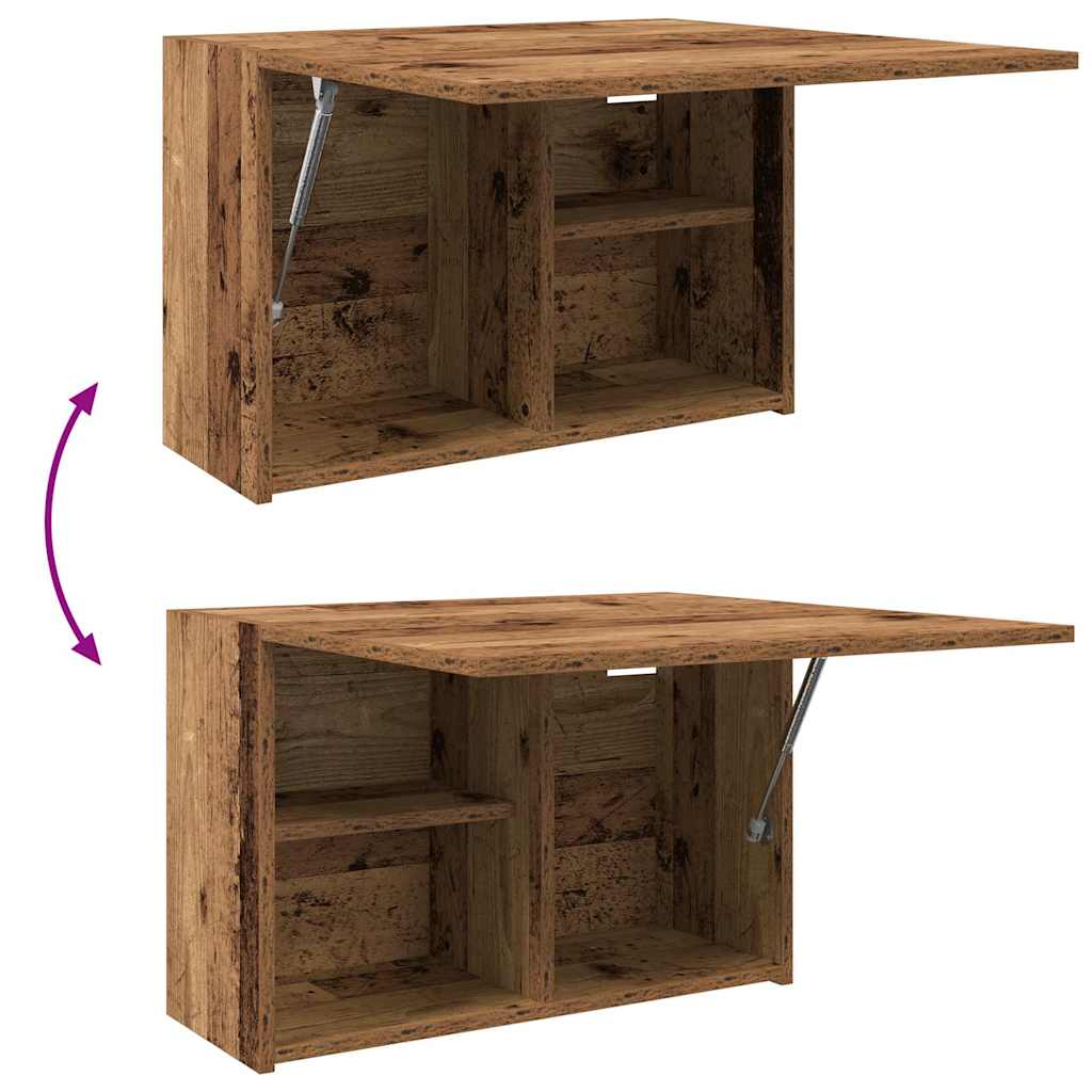 Badkamerwandkast 60x25x40 cm bewerkt hout oud houtkleurig is nu te koop bij PeponiXL, paradijselijk wonen!