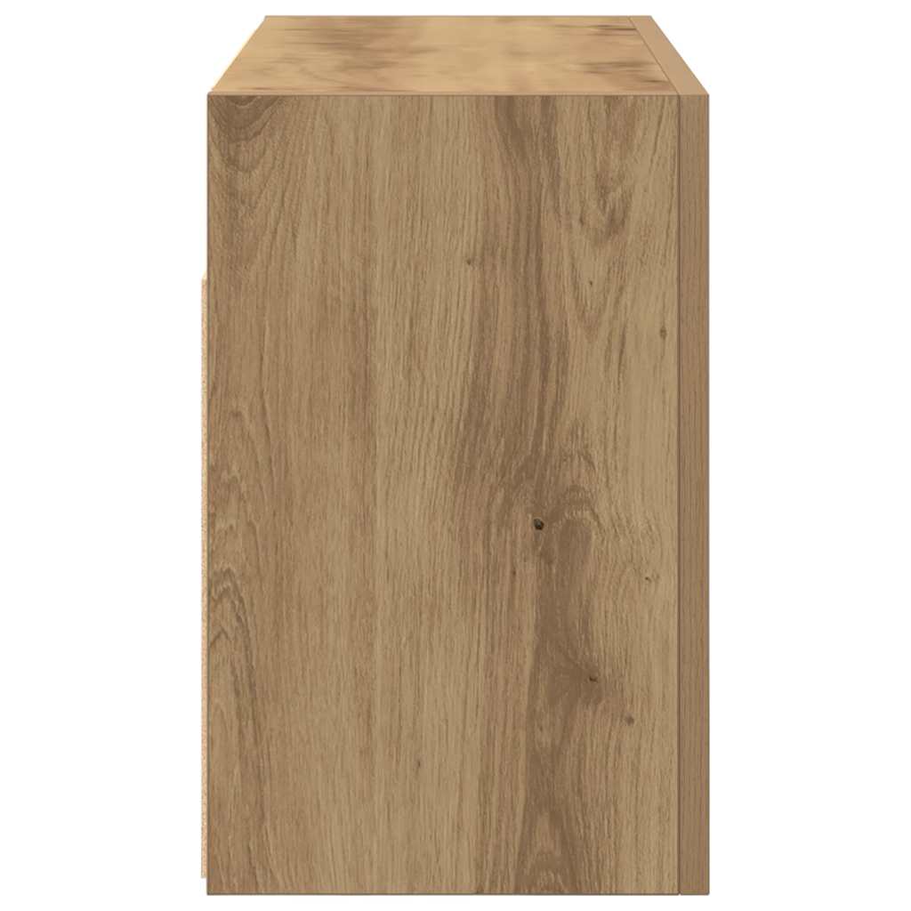 Badkamerwandkast 60x25x40 cm bewerkt hout artisanaal eikenkleur is nu te koop bij PeponiXL, paradijselijk wonen!