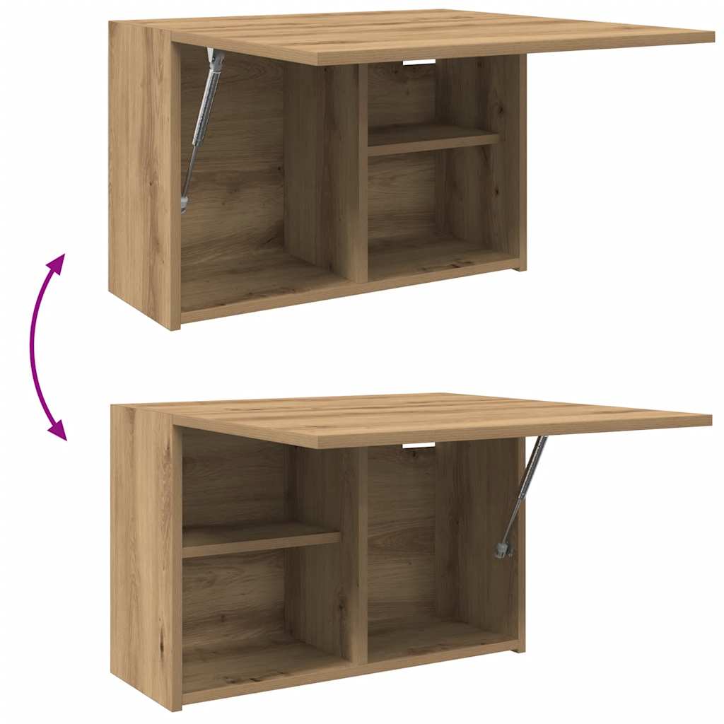 Badkamerwandkast 60x25x40 cm bewerkt hout artisanaal eikenkleur is nu te koop bij PeponiXL, paradijselijk wonen!
