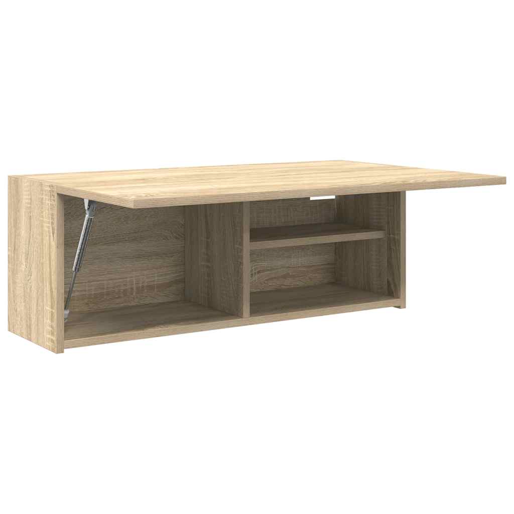 Badkamerwandkast 80x25x30 cm bewerkt hout sonoma eikenkleurig is nu te koop bij PeponiXL, paradijselijk wonen!